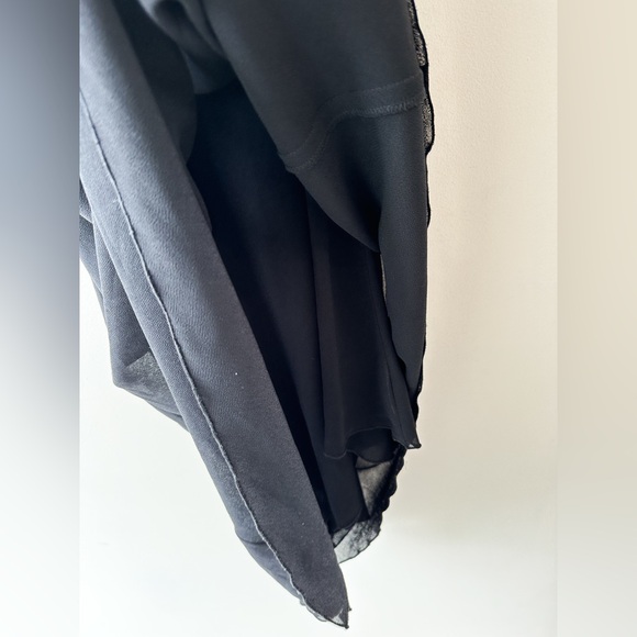 Vintage Lori Ann Montreal - Black Asymmetrical Dress - Shoulder Detail -Size 7-8 - Picture 6 of 9